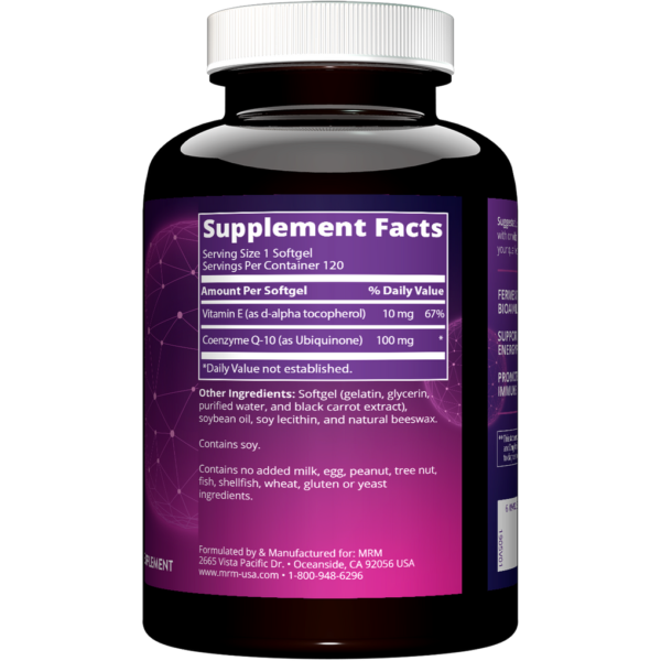 CoQ-10 100 mg 60 softgels by Metabolic Response Modifier - Image 2