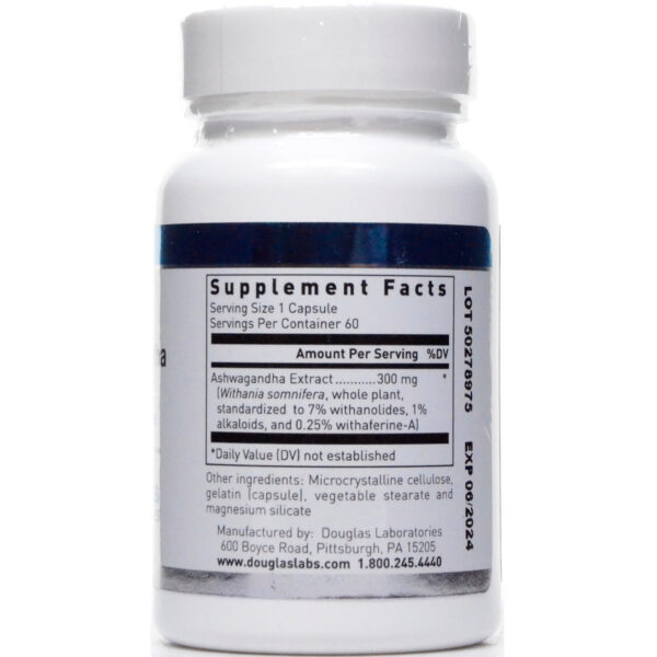 Ayur-Ashwagandha (Indian Ginseng) 60 caps by Douglas Labs - Image 2