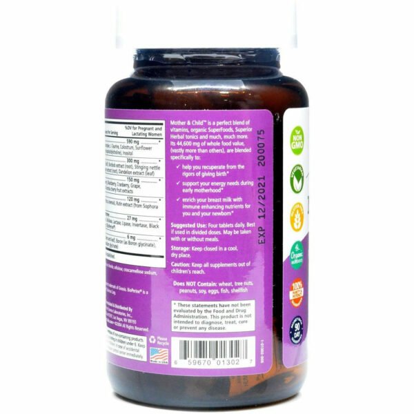 Mother & Child 120 tablets by Pure Essence - Image 4