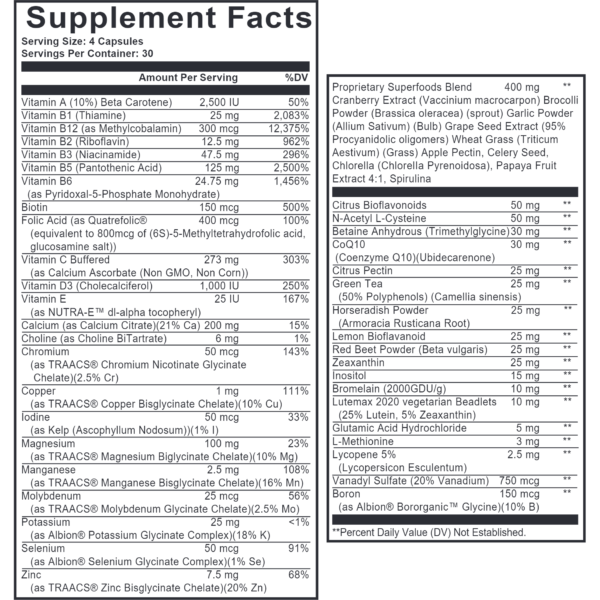 Frontier Multivitamin 120 caps by Nutritional Frontiers - Image 2