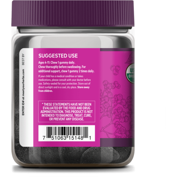 GaiaKids Everyday Elderberry 40 vegan gummies by Gaia Herbs - Image 3
