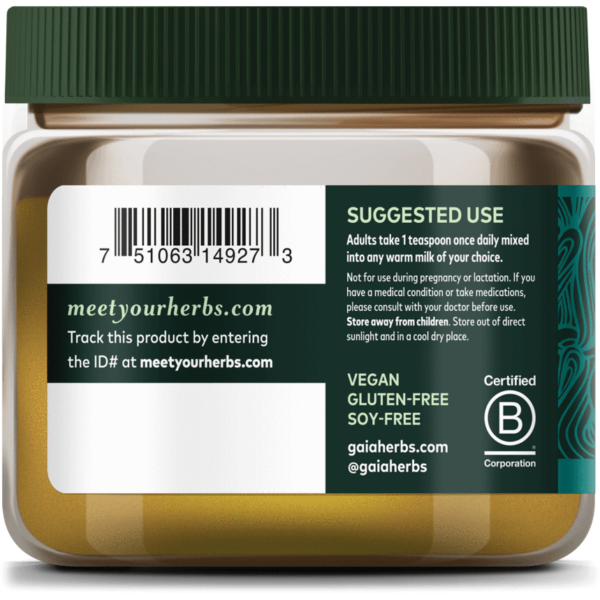 Golden Milk Powder 4.3 oz (123 g) by Gaia Herbs - Image 3