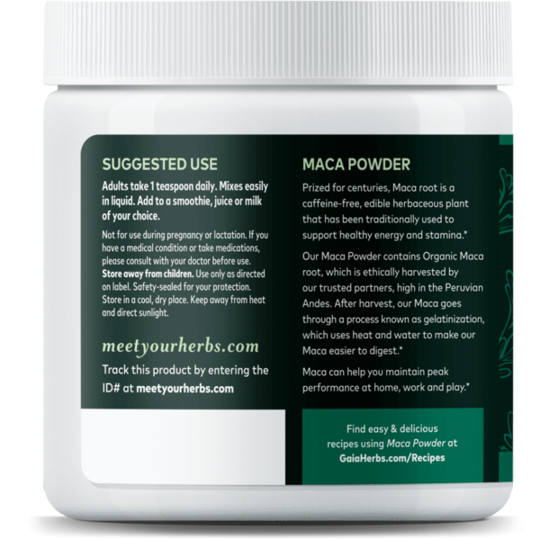 Maca Powder 8 oz (227 g) by Gaia Herbs - Image 3