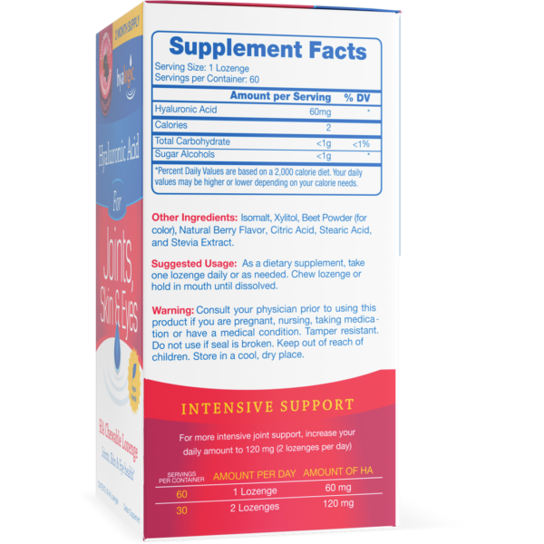 HA Chewable 60 lozenges by Hyalogic - Image 2