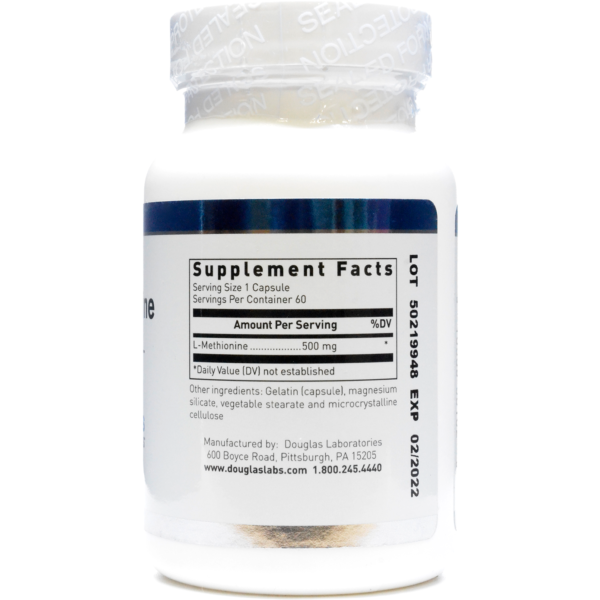 L-Methionine 500mg 60 caps by Douglas Labs - Image 2