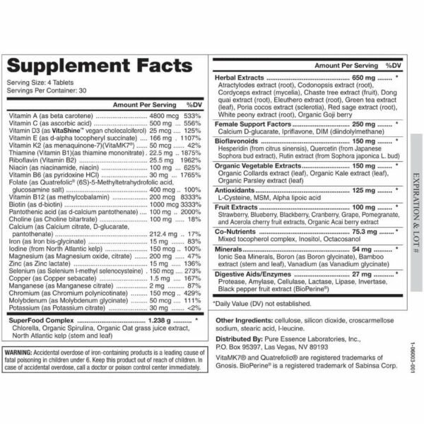 LifeEssence Women Multivitamin 120 tabs by Pure Essence - Image 4