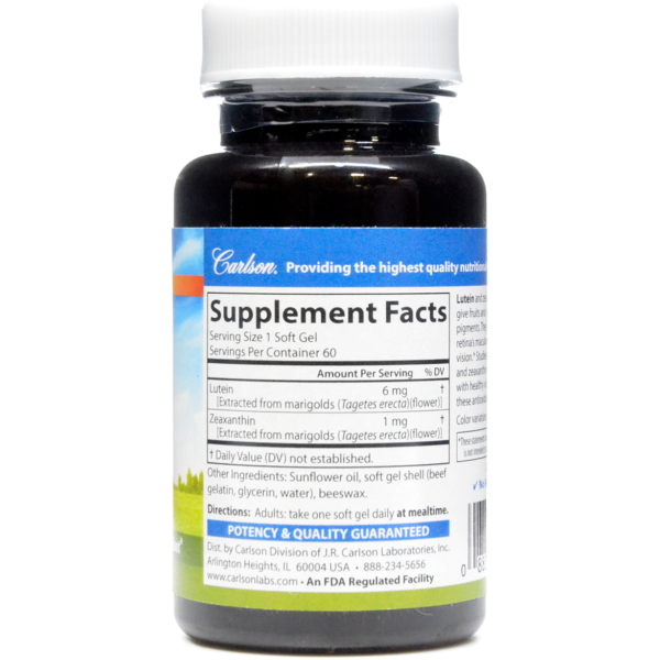 Lutein 6 mg 60 gels by Carlson Labs - Image 2