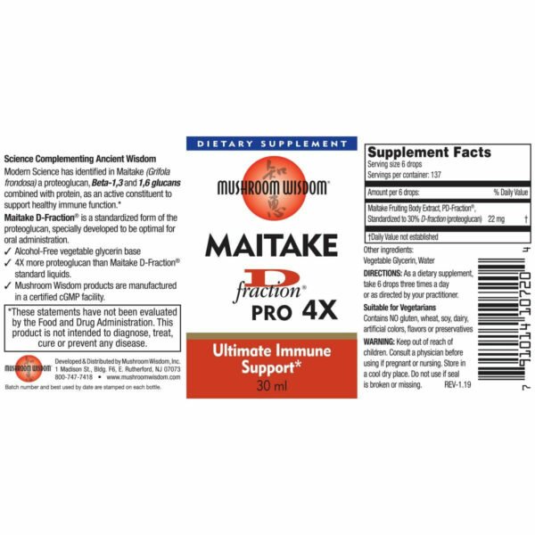 Maitake D Fraction Pro 4X by Mushroom Wisdom, Inc - Image 2