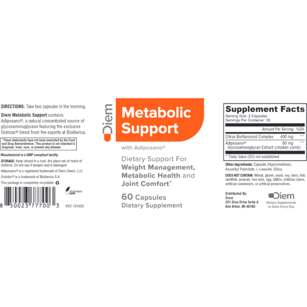 Metabolic Support 60 caps by Diem - Image 2