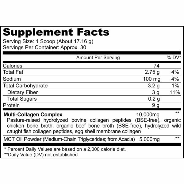 Multi Collagen Powder Chocolate 18.16 oz by CodeAge - Image 2