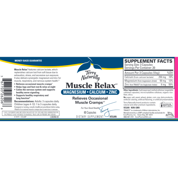 Muscle Relax 60 caps by Terry Natrually - Image 2