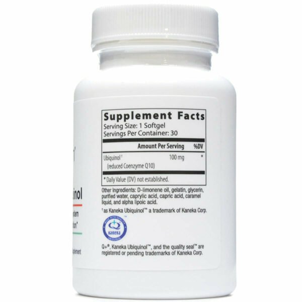 CoQ10 Ubiquinol 100 mg 30 softgels by Nutri-Dyn - Image 2