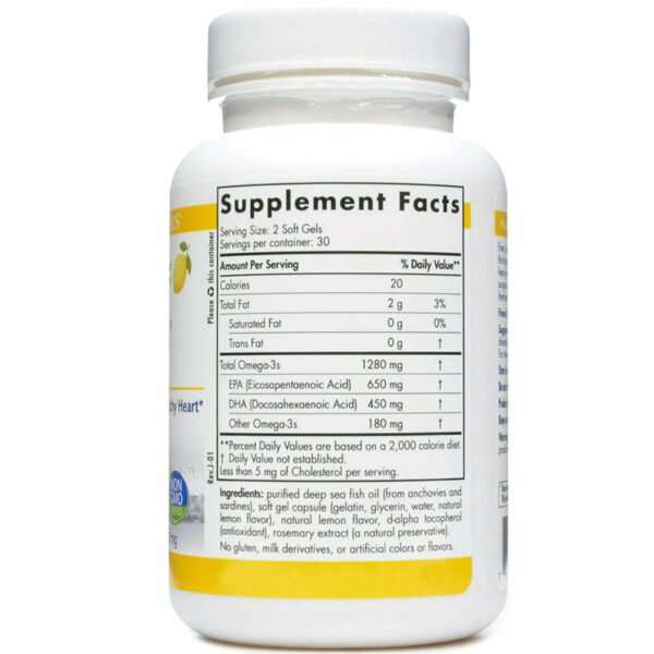 ProOmega Lemon 650 EPA/450 DHA by Nordic Naturals - Image 2