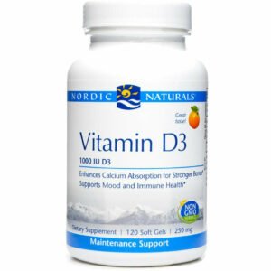 Vitamin D3 1000 IU Orange Flavor 120 gels by Nordic Naturals