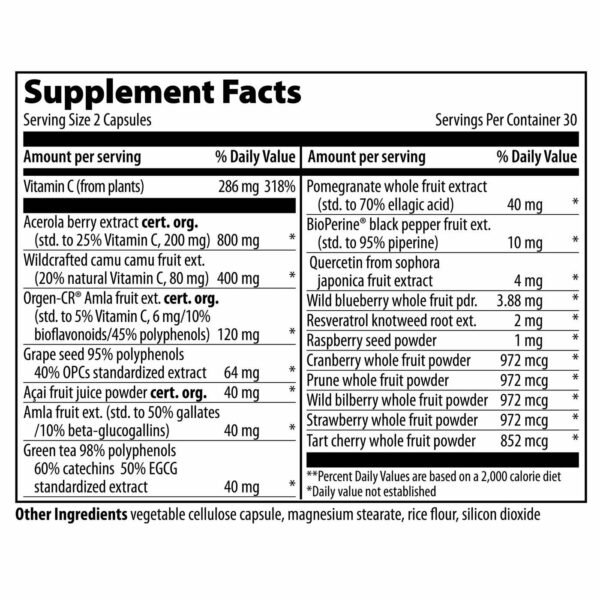 Vitamin C 60 veg caps by Vibrant Health - Image 2
