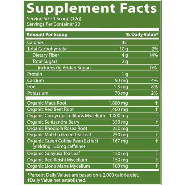 Organic Pre-Workout 240 g by Metabolic Response Modifier - Image 2