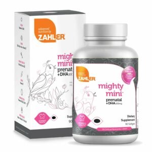 Mighty Mini Prenatal + DHA 90 softgels by Zahler