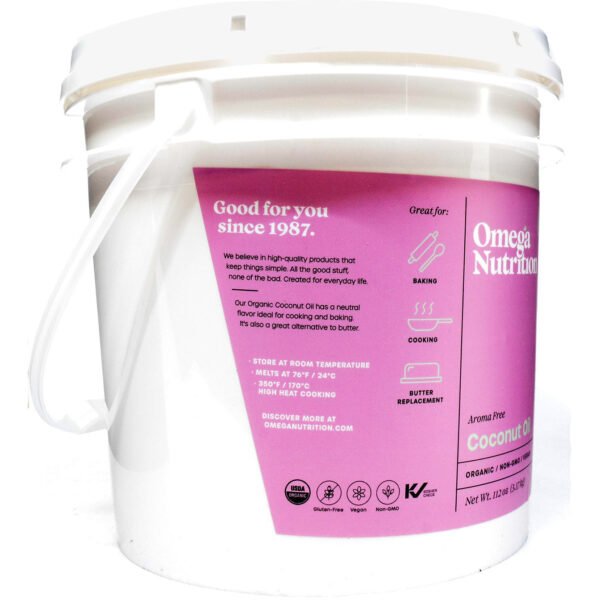 Coconut Oil 112 oz by Omega Nutrition - Image 3