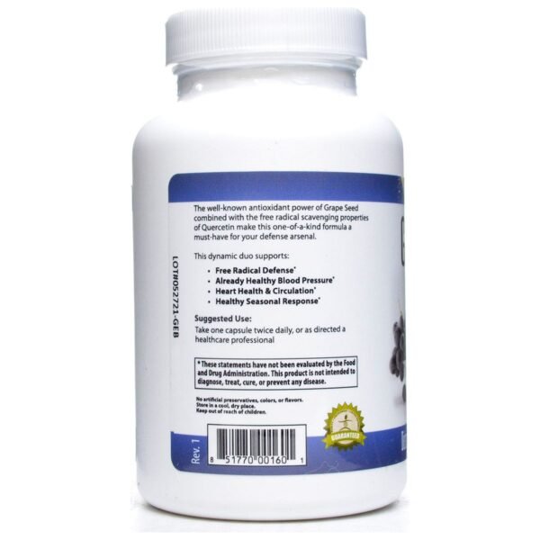 GrapeSeed Plus with Quercetin 120 caps by BioActive Nutrients - Image 3