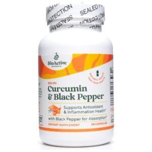 Curcumin & Black Pepper 500 mg 90 caps by BioActive Nutrients