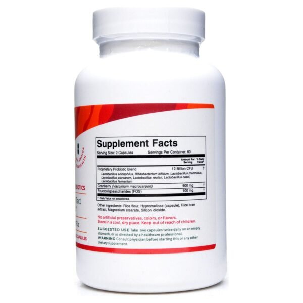 Cranberry Probiotic with Prebiotics 120 veg caps by BioActive Nutrients - Image 2