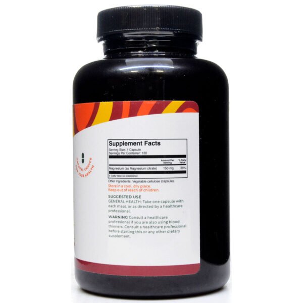 Magnesium Citrate 150 mg 120 veg caps by BioActive Nutrients - Image 2