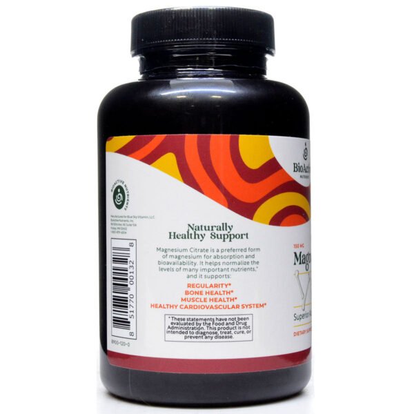 Magnesium Citrate 150 mg 120 veg caps by BioActive Nutrients - Image 3