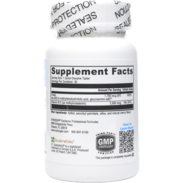 5-MTHF Plus B12 Cherry by Xymogen - Image 2
