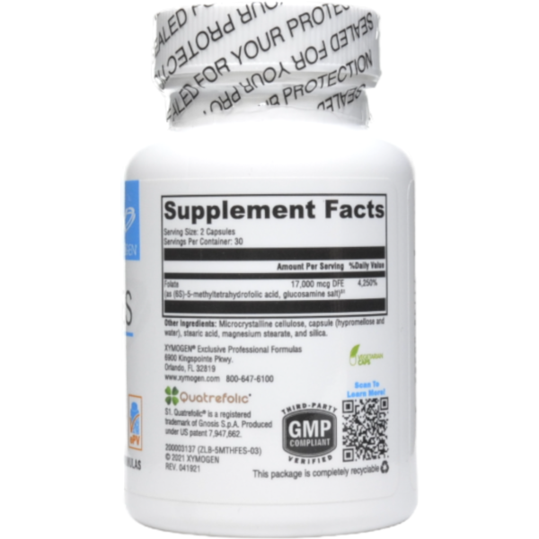 5-MTHF ES 60 Capsules by Xymogen - Image 2