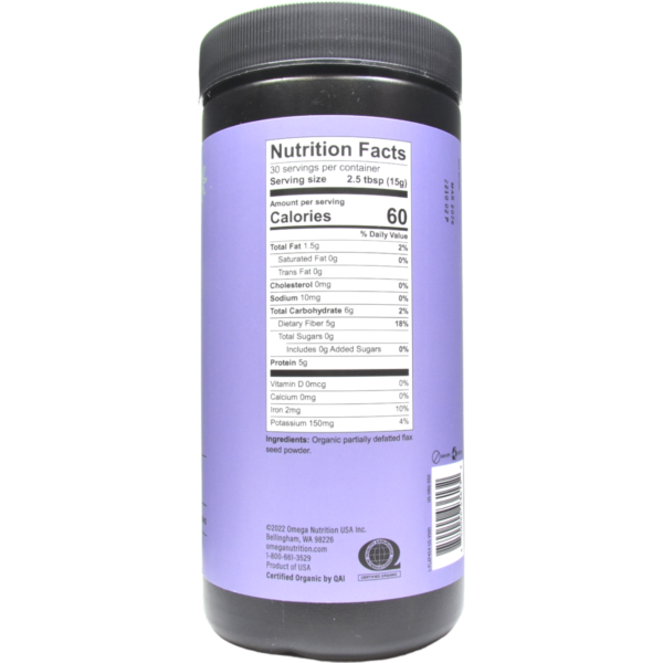 Flax Seed Powder 16 oz by Omega Nutrition - Image 2