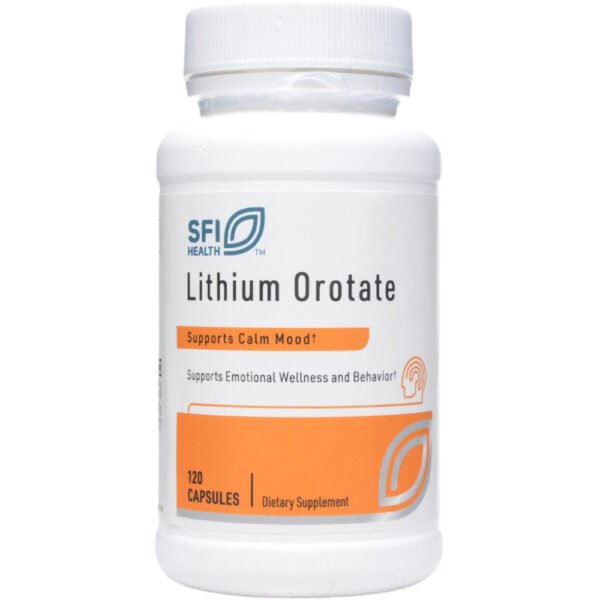 Lithium Orotate 4.8 mg 120 vcaps by Klaire Labs/SFI Health