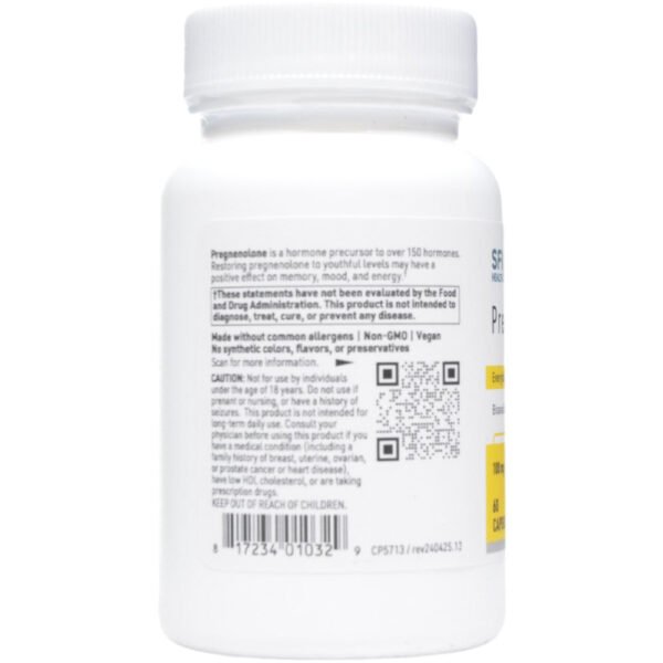 Pregnenolone 100 mg 60 vcaps by Klaire Labs/SFI Health - Image 3