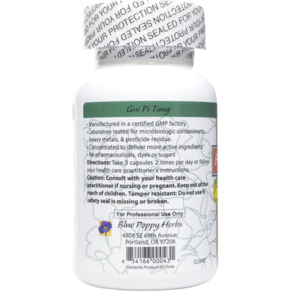 Gui Pi Tang 120 capsules by Blue Poppy - Image 3
