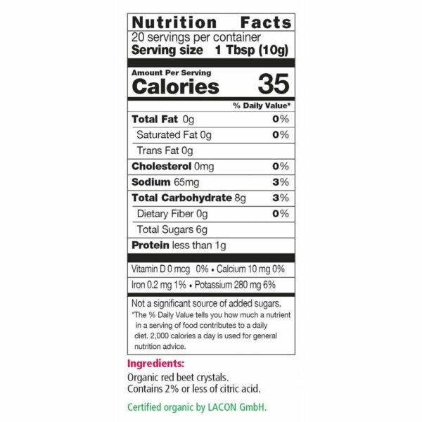 Red Beet Crystals 7 oz by Salus - Image 2