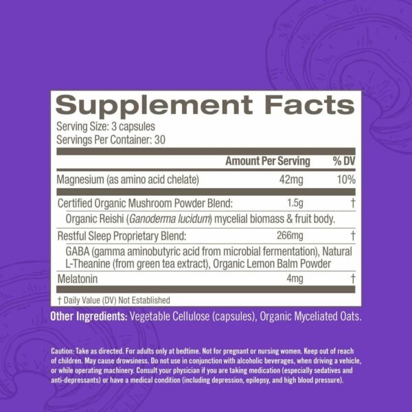 Sleep Mushroom Superfood 90 caps by Om Mushroom - Image 2