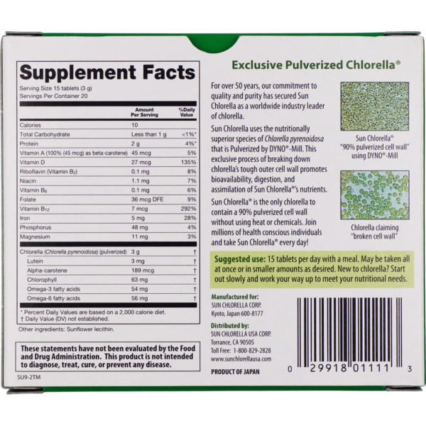 Sun Chlorella 200 mg by Sun Chlorella - Image 2