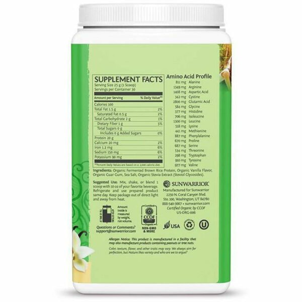 Protein Classic 30 Servings by Sunwarrior - Image 2