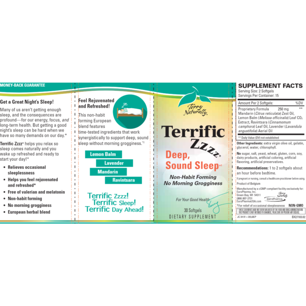 Terrific Zzzz 30 softgels by Terry Naturally - Image 2