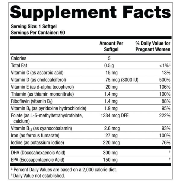 TheraNatal One Prenatal 90 softgels by Theralogix - Image 2
