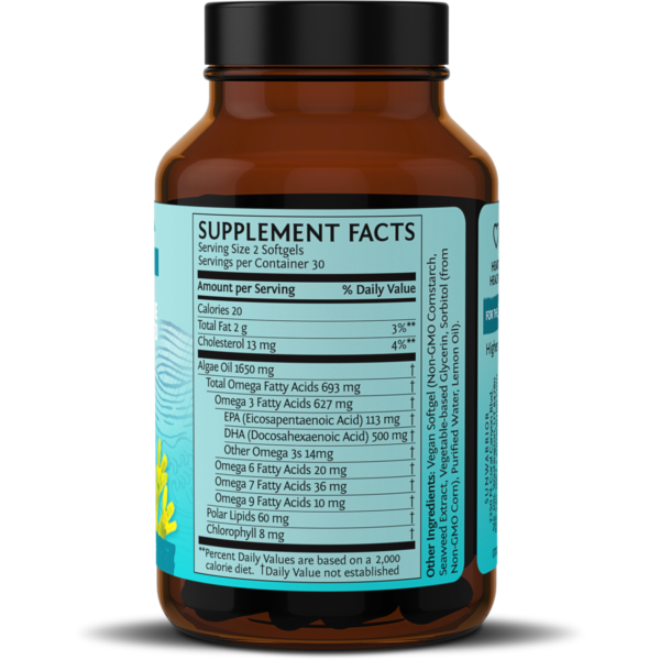 Omega-3 Vegan DHA + EPA 60 softgels by Sunwarrior - Image 2