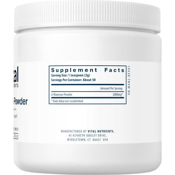 Mannose Powder 100 gms by Vital Nutrients - Image 2