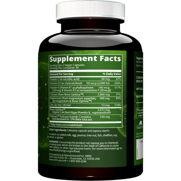 Vegan Bone Maximizer 120 caps by Metabolic Response Modifier - Image 2