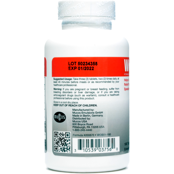 Wobenzym PS 180 tabs by Mucos Pharma - Image 3