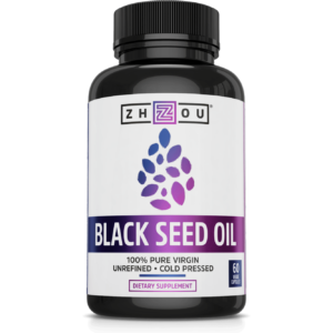 Black Seed Oil 1300mg 60 vegcaps By ZHOU Nutrition