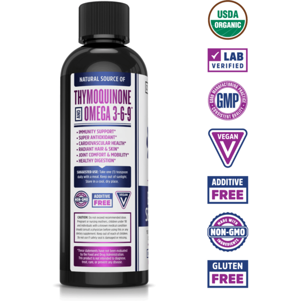 Black Seed Oil Organic 8 fl oz By ZHOU Nutrition - Image 3