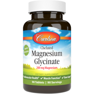 Chelated Magnesium Glycinate 200 mg 90 tabs by Carlson Labs