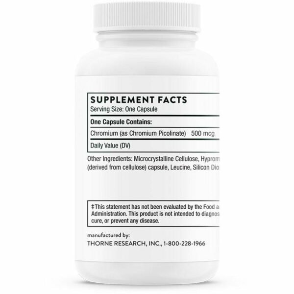 Chromium Picolinate 500 mcg 60 caps by Thorne Research - Image 2