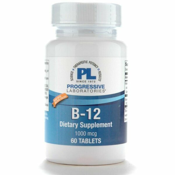 B-12 Lingual 1000 mcg 60 tabs by Progressive Labs