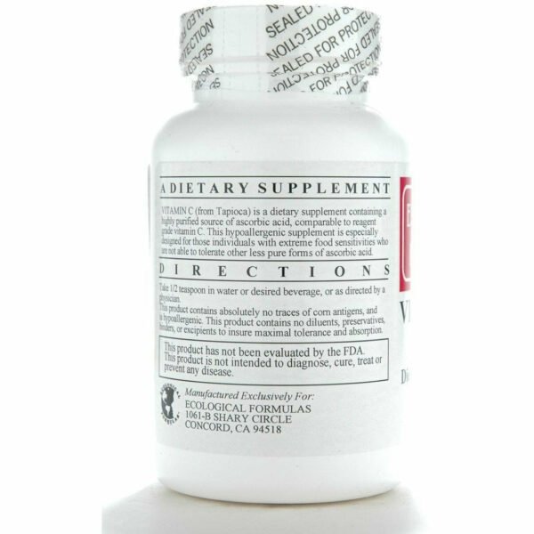 Vitamin C from Tapioca 150 gms by Ecological Formulas - Image 3