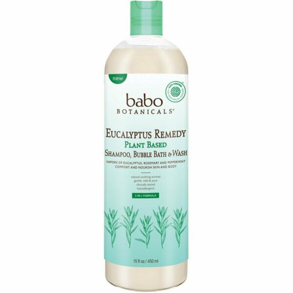 Eucalyptus Remedy Shampoo, Bubble Bath & Wash 15 fl oz by Babo Botanicals